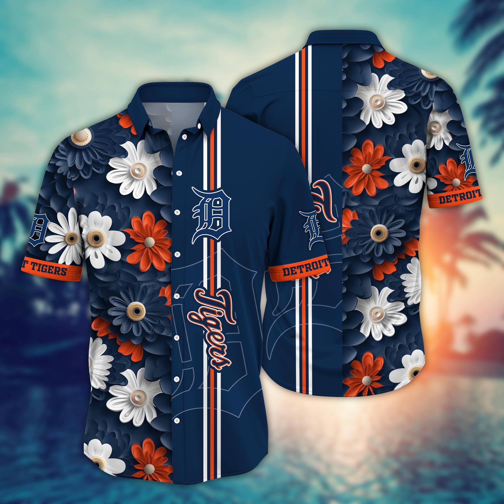 Detroit Tigers Flower Hawaii Shirt And Tshirt For Fans, Summer Football Shirts NA49574